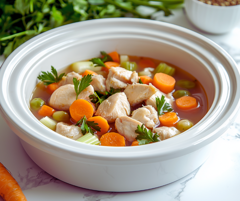 Frozen chicken cooking in crockpot safely