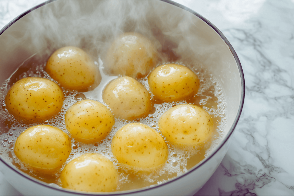 Boiling Ozette potatoes