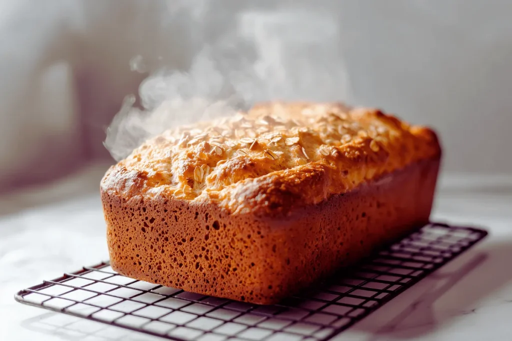 "Freshly Baked Oat Molasses Bread"