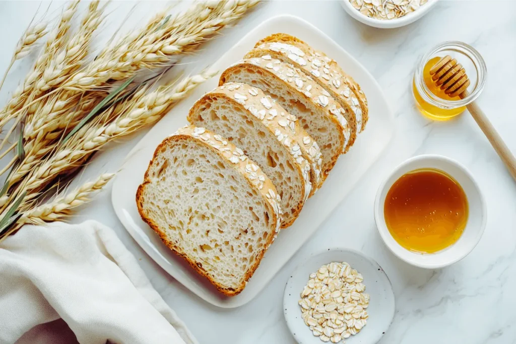 "Oat flour bread recipe ingredients"