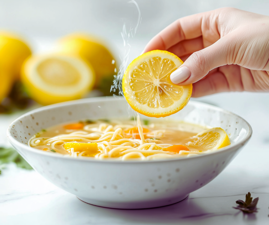 Add lemon to fix spicy soup