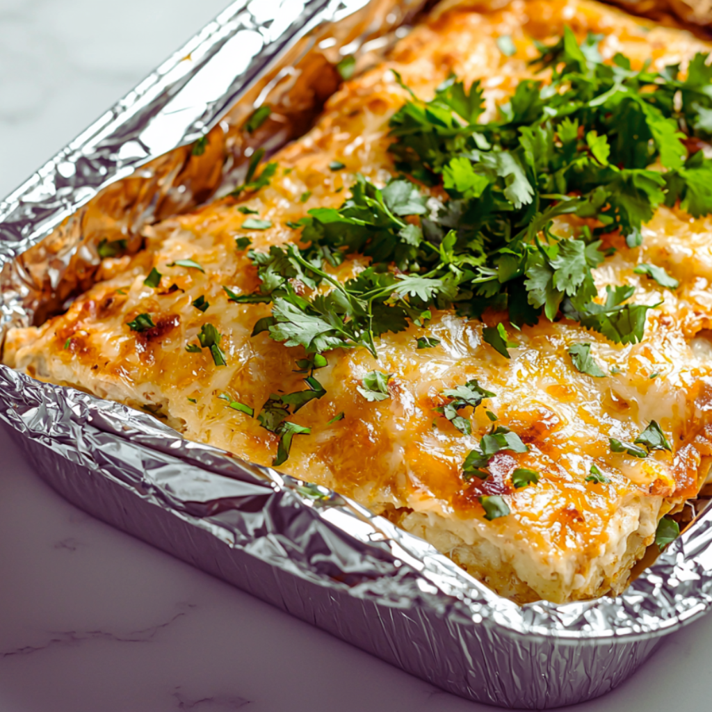  A step-by-step guide to preparing enchiladas before baking.
